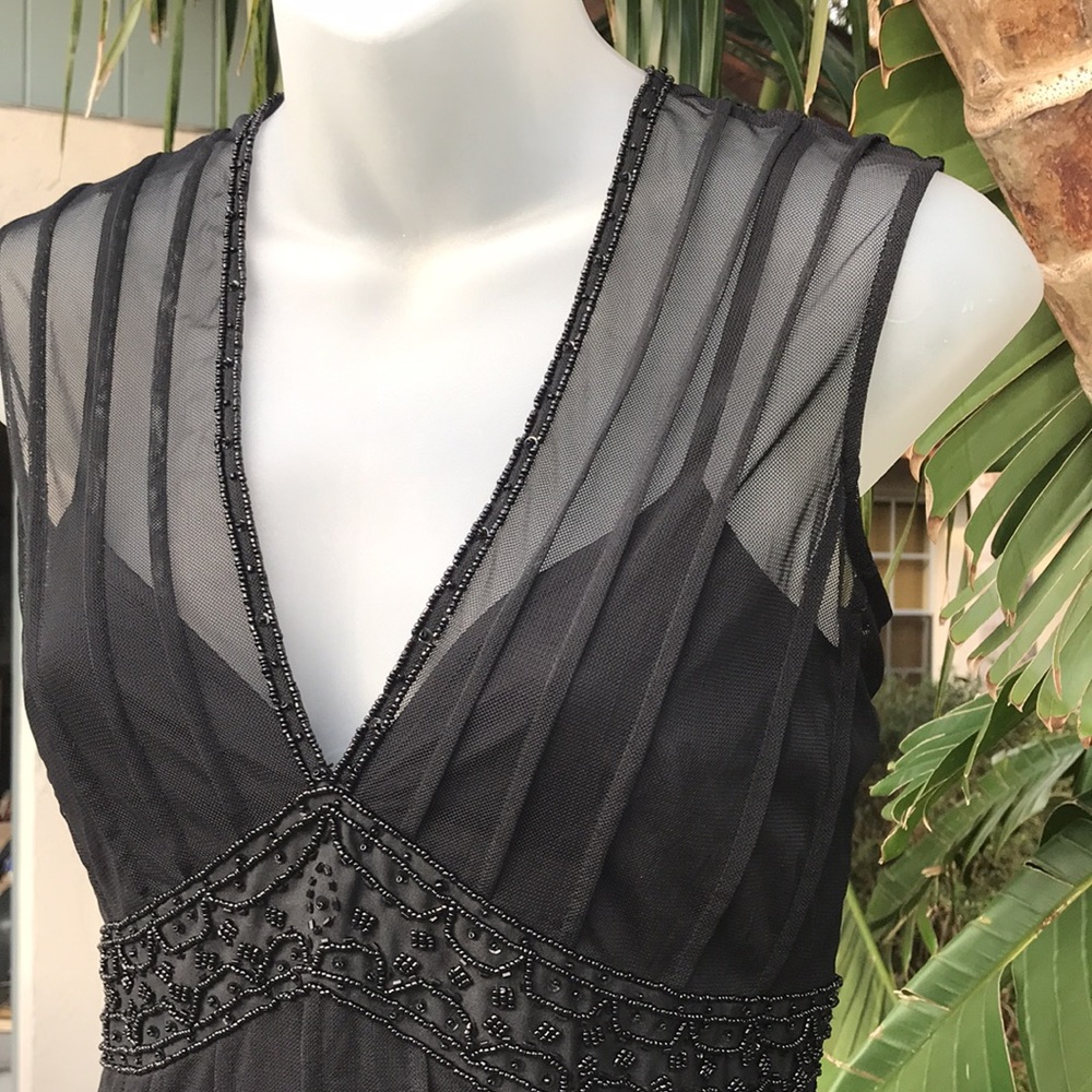 Ice sheer mesh and beaded lingerie look dress